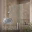 Composed 45-1/4-In46-In W X 71-1/2-In H Frameless Pivot Shower Door With 3/8-In Crystal Clear Glass And Back-To-Back Vertical Door Pulls-839021086