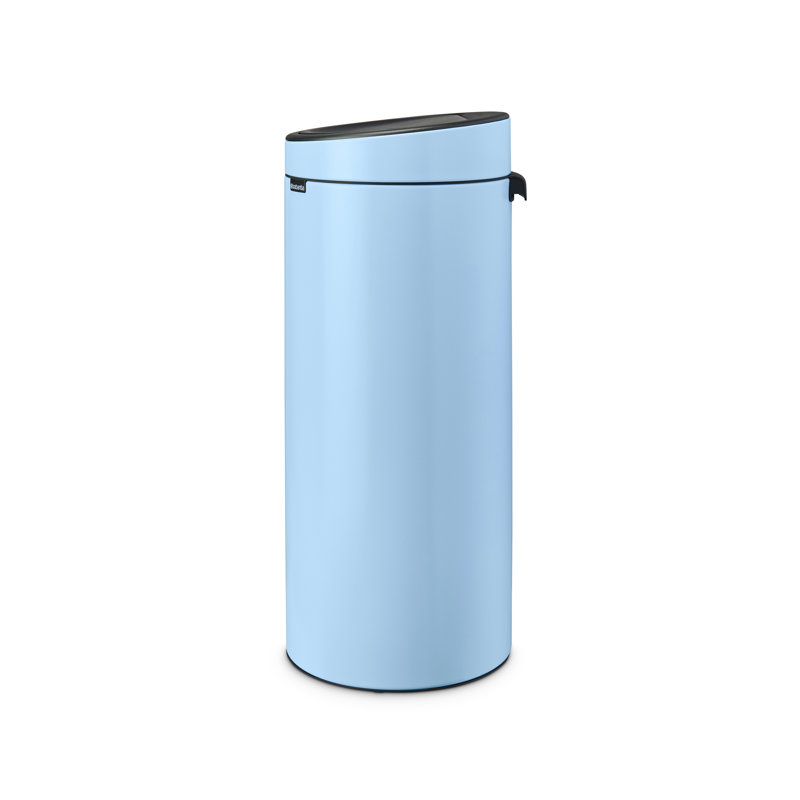 Dreamy Blue Stainless Steel Round Touch Bar Trash Can