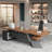 62.99"L-shape Solid Wood Executive Desk-707294702