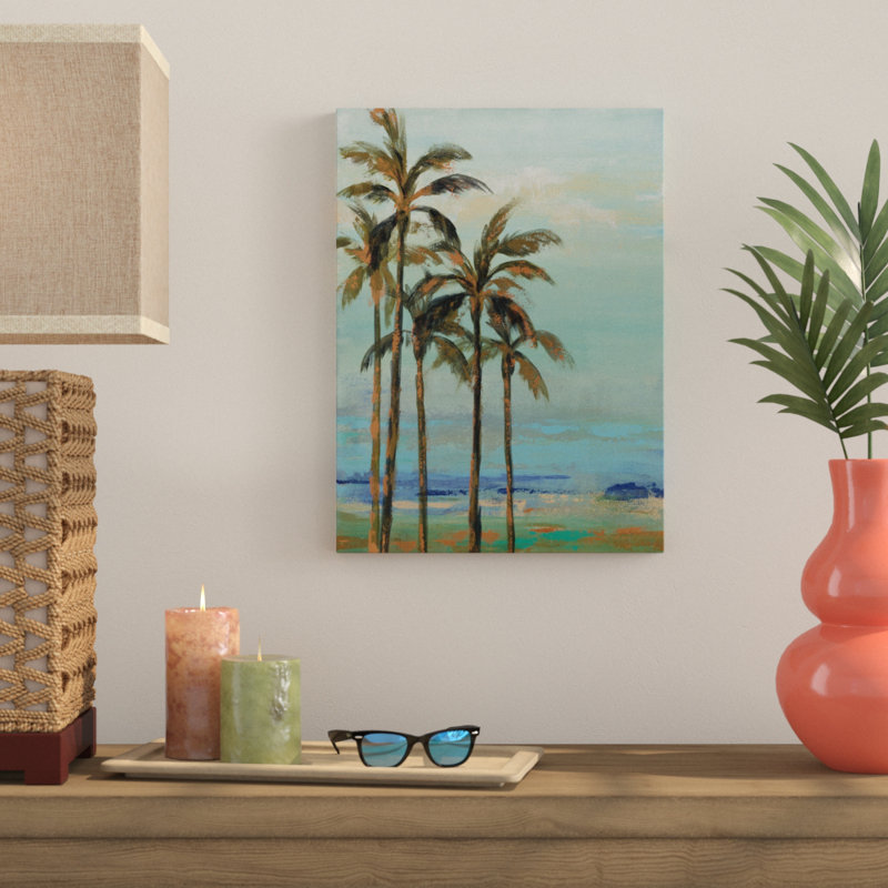 « cuivre palms ii », reproduction d’impression sur toile tendue, H 19 po x l 14 po x P 2 po