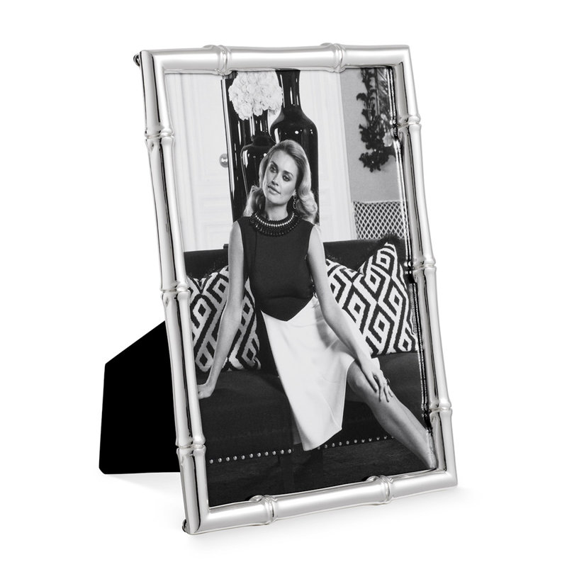 Cadre photo simple en bois Nygaard, 5 po x 7 po, Argent