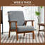 Armchair With Wide Seat, Boucle Accent Chair, Thick Padded Occasional Chair With Solid Wood Frame For Living Room Bedroom Home Office Reception Balcony,-1856856411
