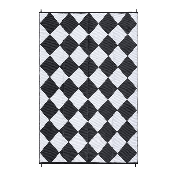 Diamond Outdoor Mats Plastic Straw Rug Outdoor Leisure Waterproof Carpet Garden Terrace Balcony Picnic Mat for Porch RV Deck Camping Backyard