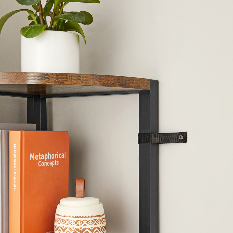 Shreya 129.5cm H x 30cm W Steel Corner Bookcase