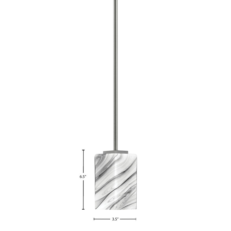Mini-luminaire suspendu suspendu Franklin, Nickel