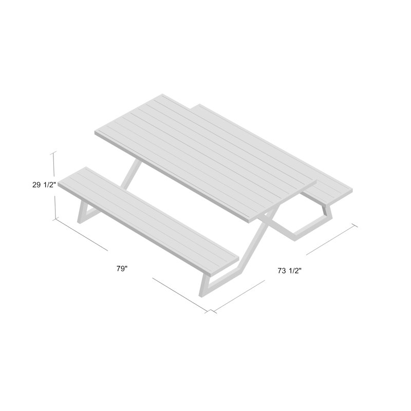 Banquet Deluxe Aluminum Picnic Table