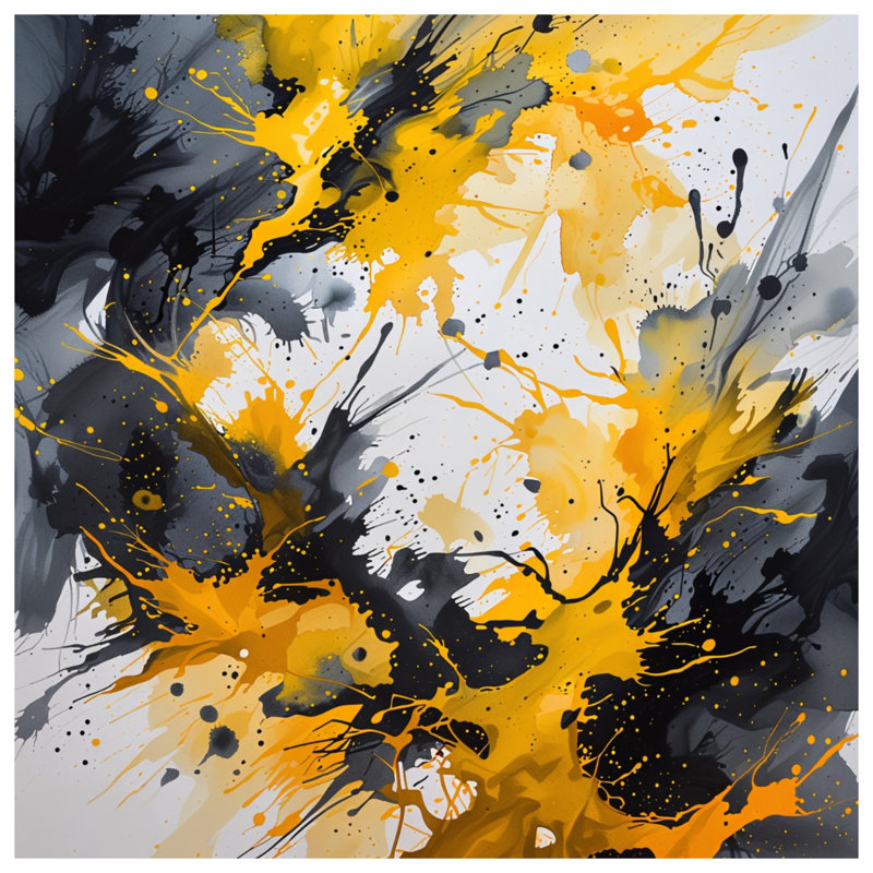 Coussin Abstract Abstract Splatter, 14 X 14 pouces