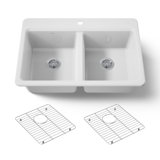 Riverby 33 In. Top-Mount Double-Bowl Kitchen Sink