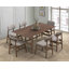 Ensemble de salle à manger moderne avec chaises incurvées 7 pièces Hudson-751065125-743912229