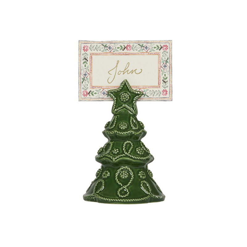 Berry And Thread Tree Place Card Holder Set Of 4, Basil
