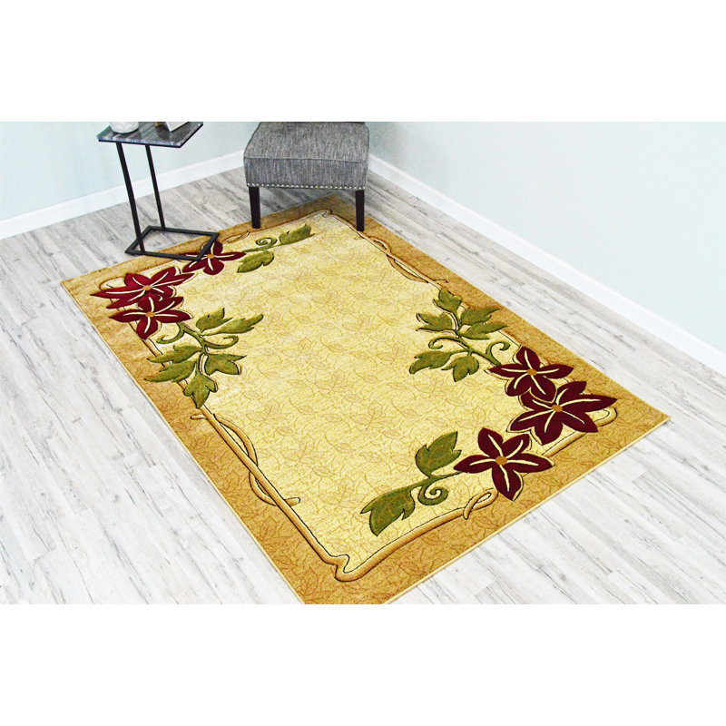 Wenham Performance Oriental Indoor Rug, Rectangle 4' x 5'3"