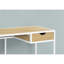 Bureau d'ordinateur, bureau personnel, ordinateur portable, tiroir de rangement, L 42 po, travail, stratifié naturel, contemporain, moderne