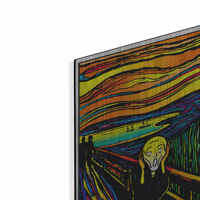 Red Barrel Studio® «Scream 2» par Howie Green, art mural en métal, H 16 po x l 12 po