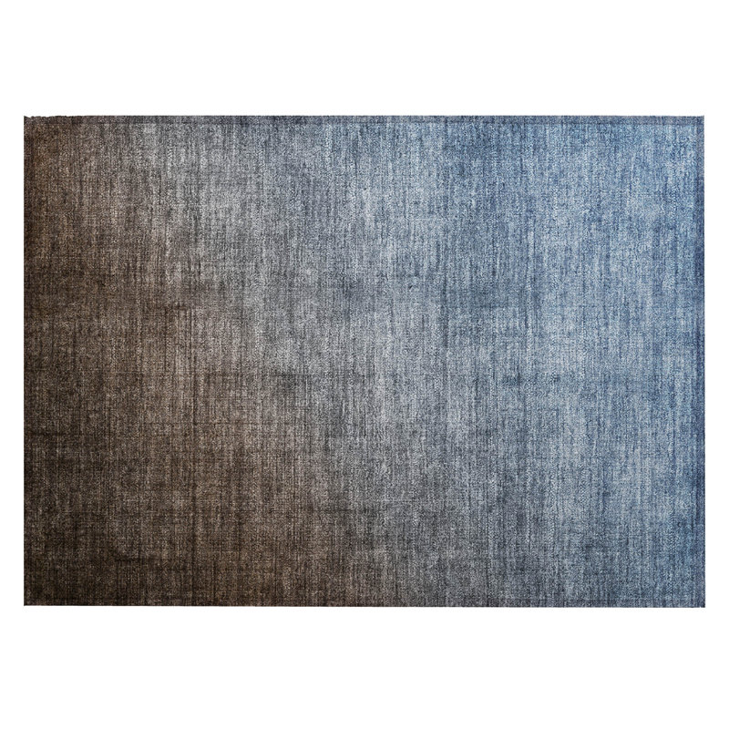 Tapis intérieur lavable antidérapant bleu et vert 2 pi x 3 pi