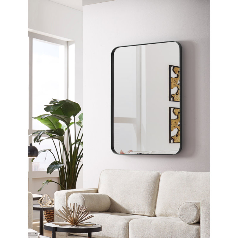 Miroir de salle de bain Duesbury, Noir, 30 po x 22 po