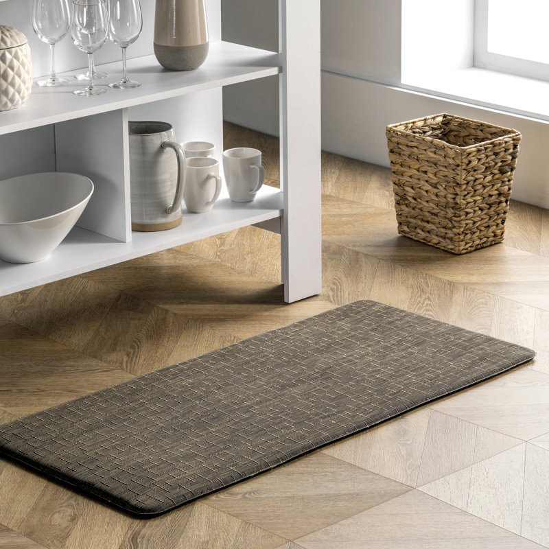 Tapis anti-fatigue Prudenville, Rectangle 1 pi 8 po x 3 pi 6 po, Brun