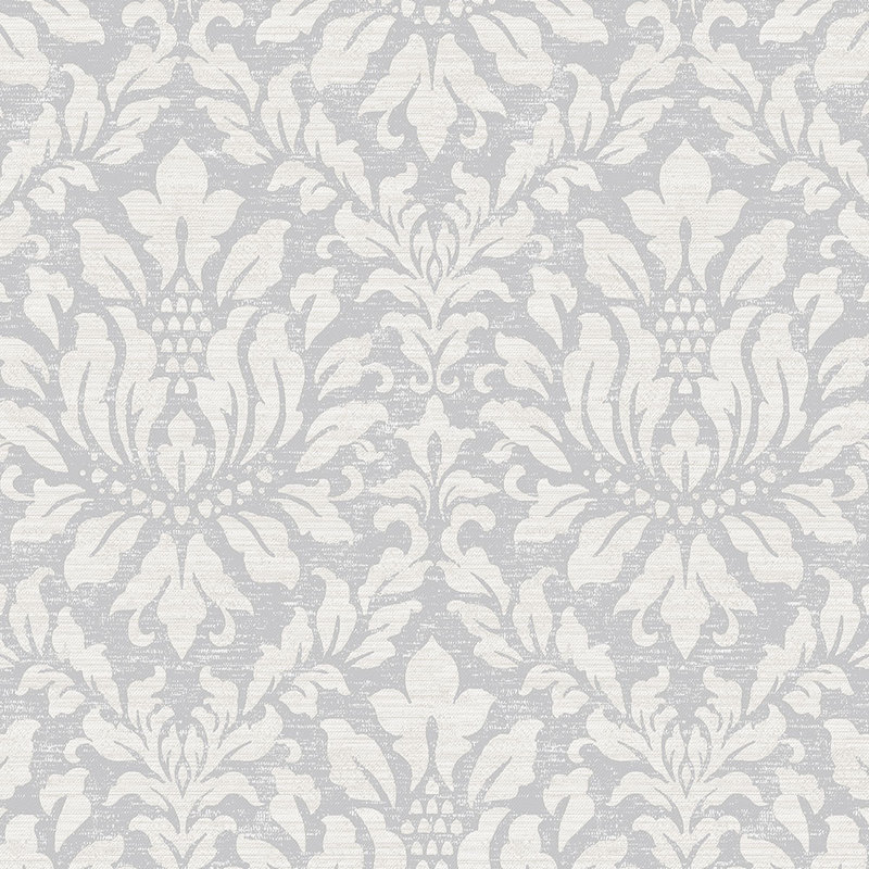 Rouleau de papier peint L 32,7 pi x l 20,5 po Chavis, Gris/beige/argenté métallique