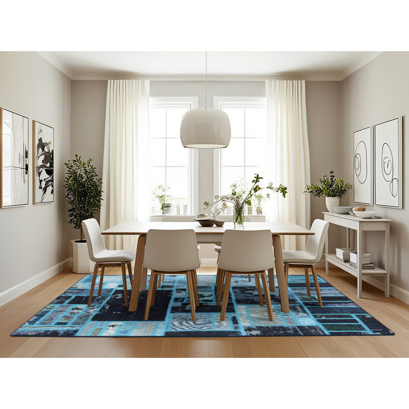 Abstract Indoor Rug, Rectangle 7' x 10'