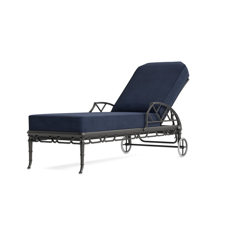 Calcutta Outdoor Chaise Lounge, Fusion Neptune, Textured Pewter