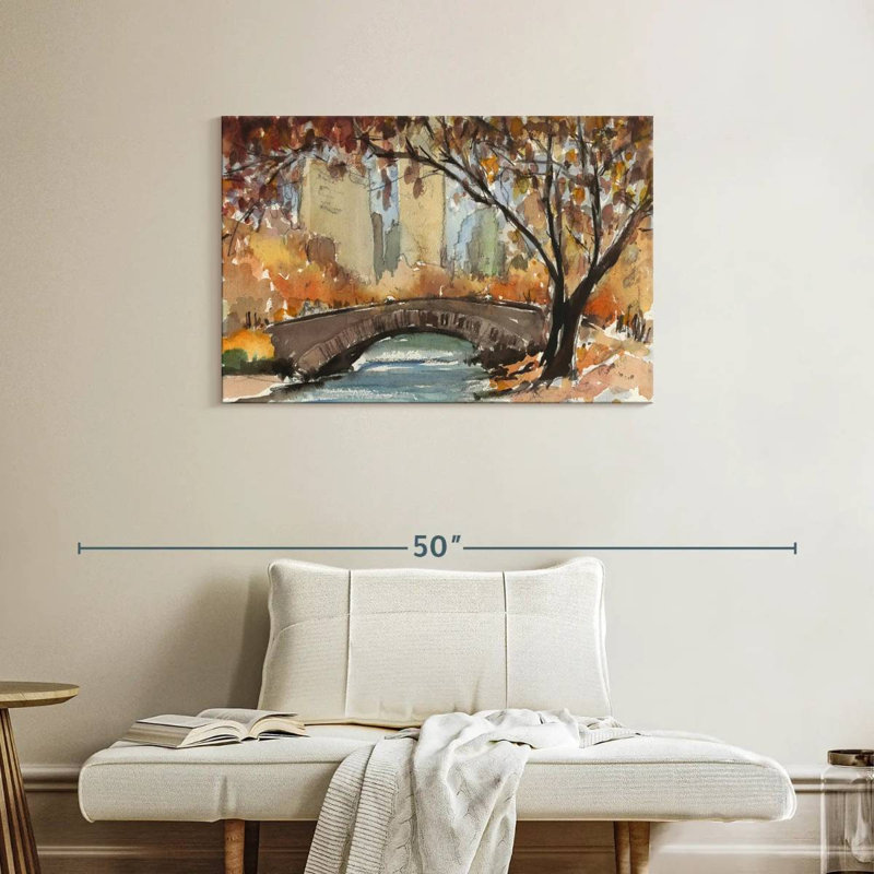 Autumn in New York Study I, H 24 po x l 36 po