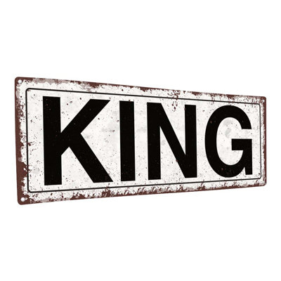 " King Metal Sign "