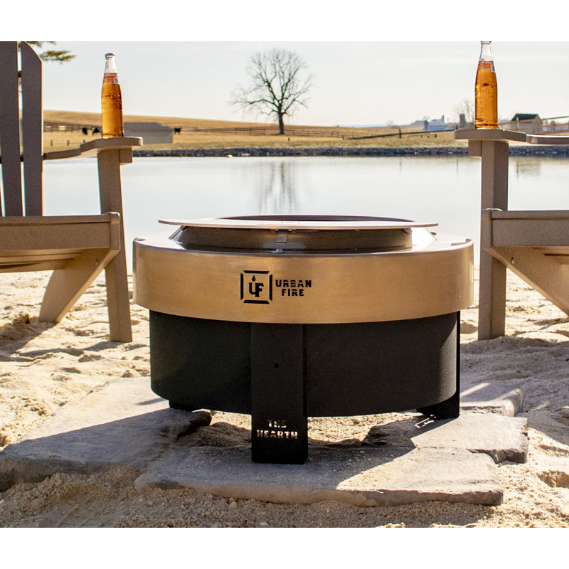 Round Wood Burning Smokeless Fire Pit, Carbon Edition