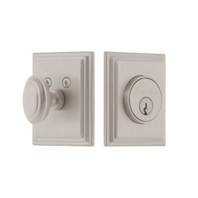 Carre Single Cylinder Deadbolt with Square Rosette