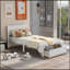 Lit plateforme avec tiroir sous le lit, blanc-1166643639