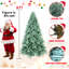 Arbre de Noël bleu / vert teinté en PE / PVC, branches articulées, aspect naturel, support en métal stable, décoration des Fêtes facile à assembler-1116202512