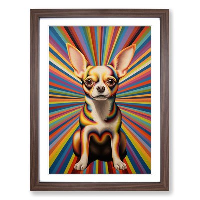 Chihuahua Op No.2 - Single Picture Frame Print on Wood