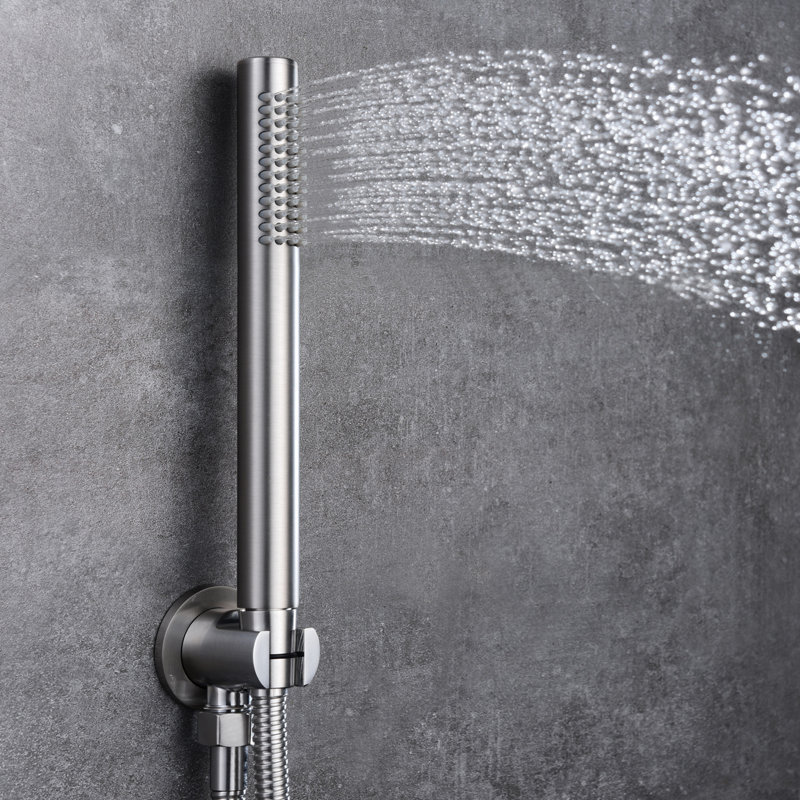 Complete Shower System with Rough in-Valve, Brushed Nickel