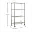 Étagère de rangement grillagée 35,43 x 17,72 x 66,54 pouces à 4 niveaux