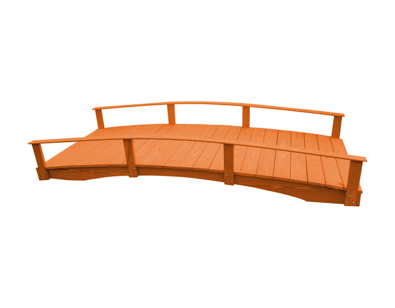 Pont de jardin, Rouge, H 22 po x l 142 po x P 38 po