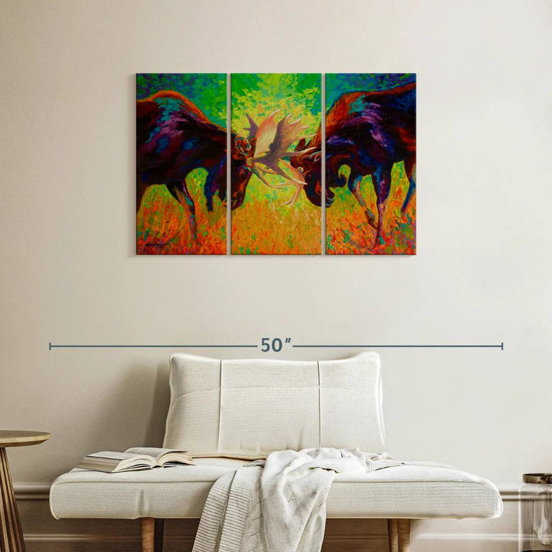 Just Sparring Moose, 24" H x 38" W