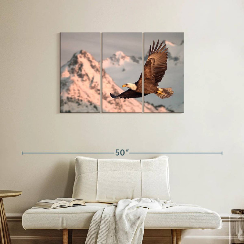 Majestic Bald Eagle, 24" H x 38" W