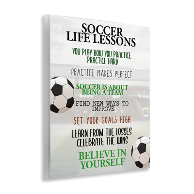 Plaque murale Soccer Soccer Lessons, design par Kim Allen