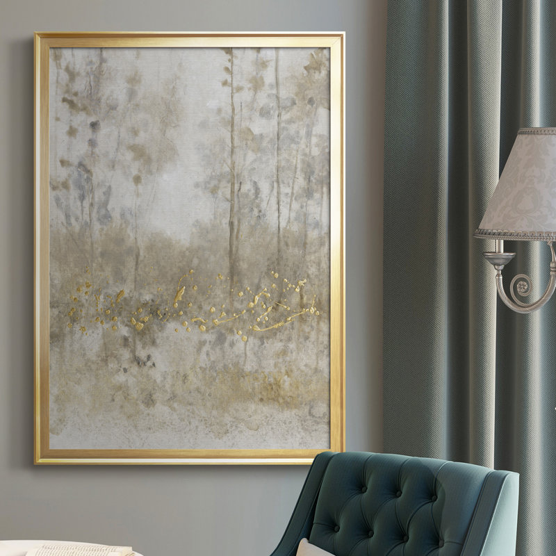 Thicket Of Trees III - reproduction d'art sur toile, Cadre doré, H 30,5 po x l 22,5 po x P 1 po