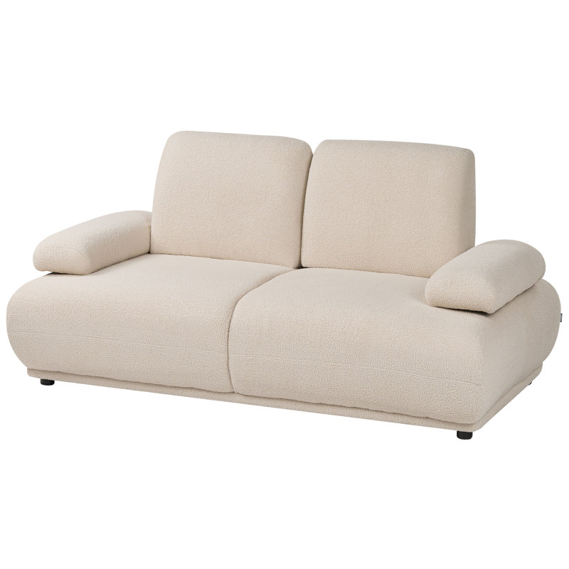 2 Seater Boucle Sofa, Beige, Boucle