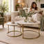 FURNITURE RANGE AVIANO 2PC COFFEE TABLE BLACK/BROWN-947803914-947803913-947803916