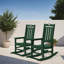 Ensemble de 2 chaises berçantes d'extérieur Hdpe-821586053