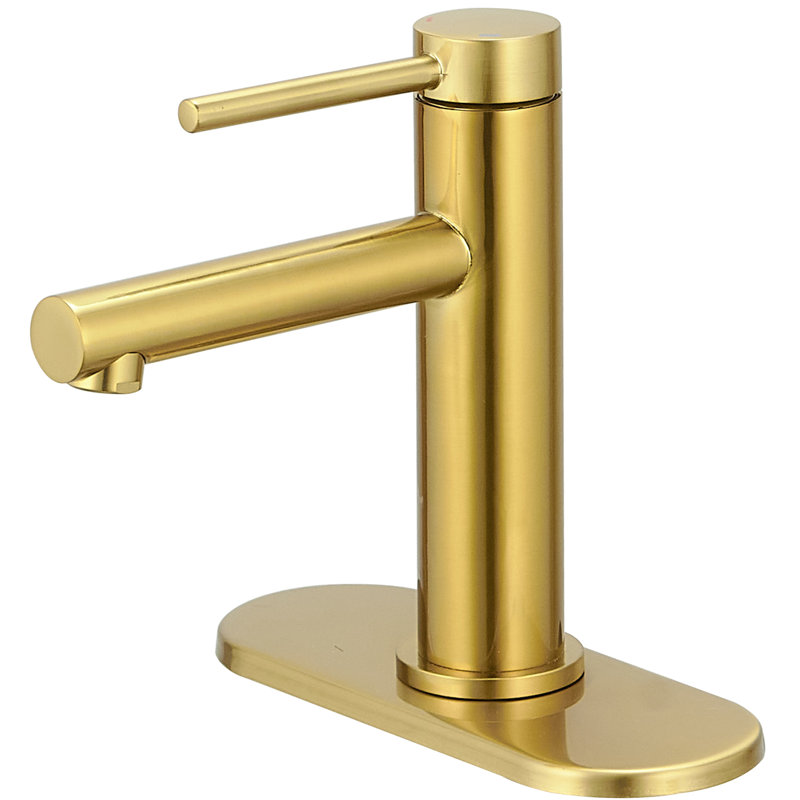 Robinet de salle de bain à un trou, Or brossé
