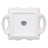 BIA Cordon Bleu White Wavy 4.5" Porcelain Square Handled Baker