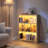31.5" W Cube Bookcase With Tri-Color Sensor Light, Open Display Shelf-1016128779