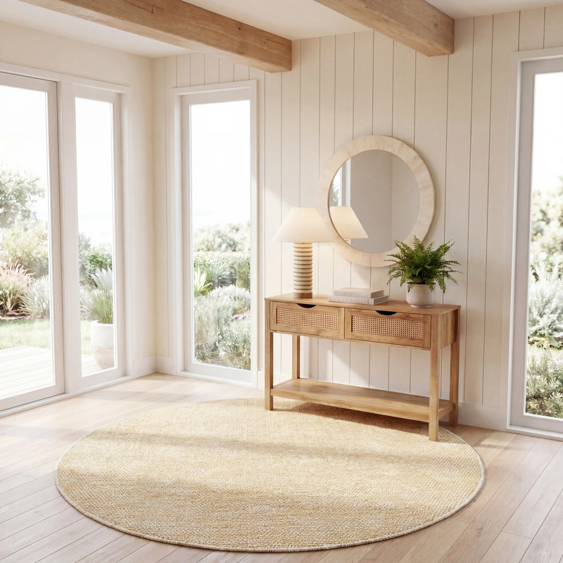 Natura Hand Woven Performance Rug, Round 6'