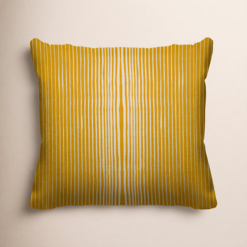 Coussin intérieur / extérieur Ash River, L 19 po x H 19 po, Jaune