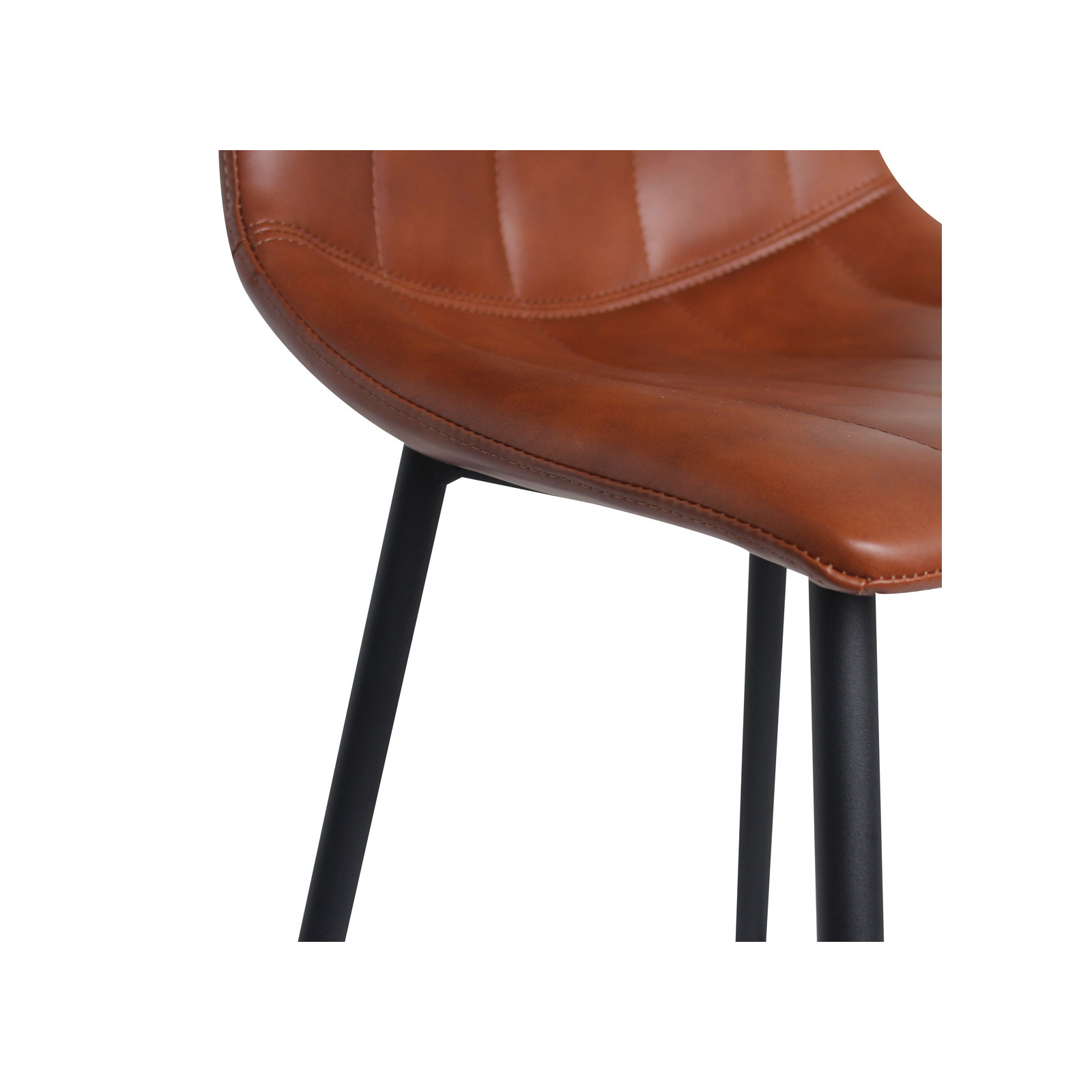 Finnigan Counter & Bar Stool, Counter Stool (26" Seat Height), Brown/Faux Leather