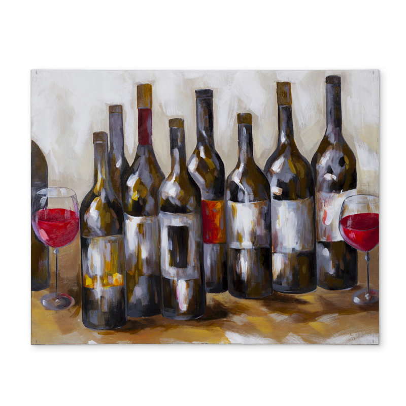 Red Wine Bottles Brown Polyester Placemat | Home Decor