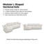 Canapé modulaire moderne avec accoudoirs larges, conception d'angle en forme de L et sièges profonds - Canapé courbé avec plusieurs coussins décoratifs pour le salon et la chambre à coucher-940466277