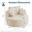2 Pieces - 49" Corduroy Upholstered Barrel Chair, Oversized Compression Round Chaise Lounge, No Assembly Required-784046545