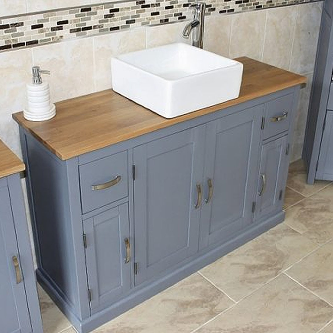 Solid Beech 1230mm Free-standing Single Vanity